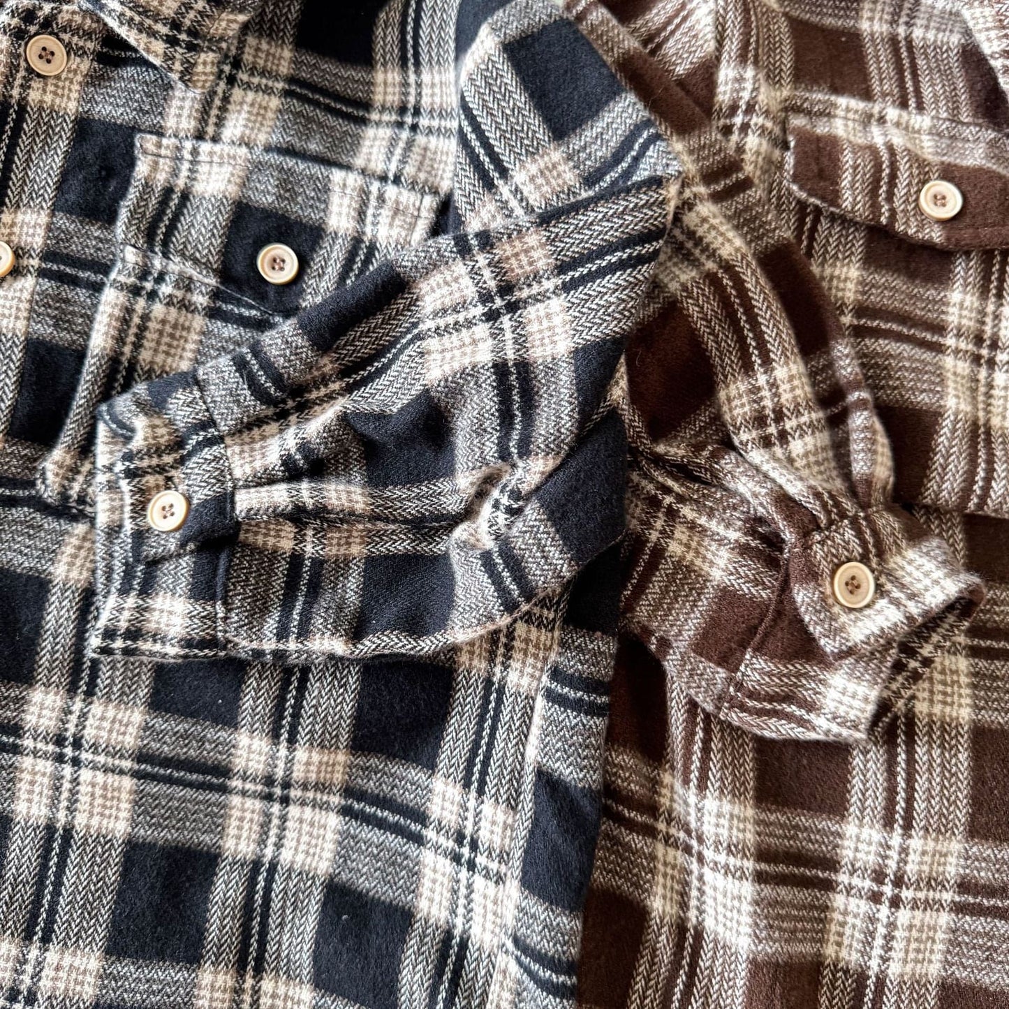 長袖シャツ・ブラウス レトロチェック長袖オーバーシャツ【mh0010482】