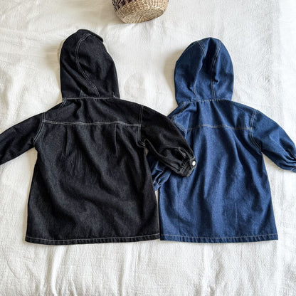 ロングコート デニムフーディアウタージャケットコート【mh0010484】