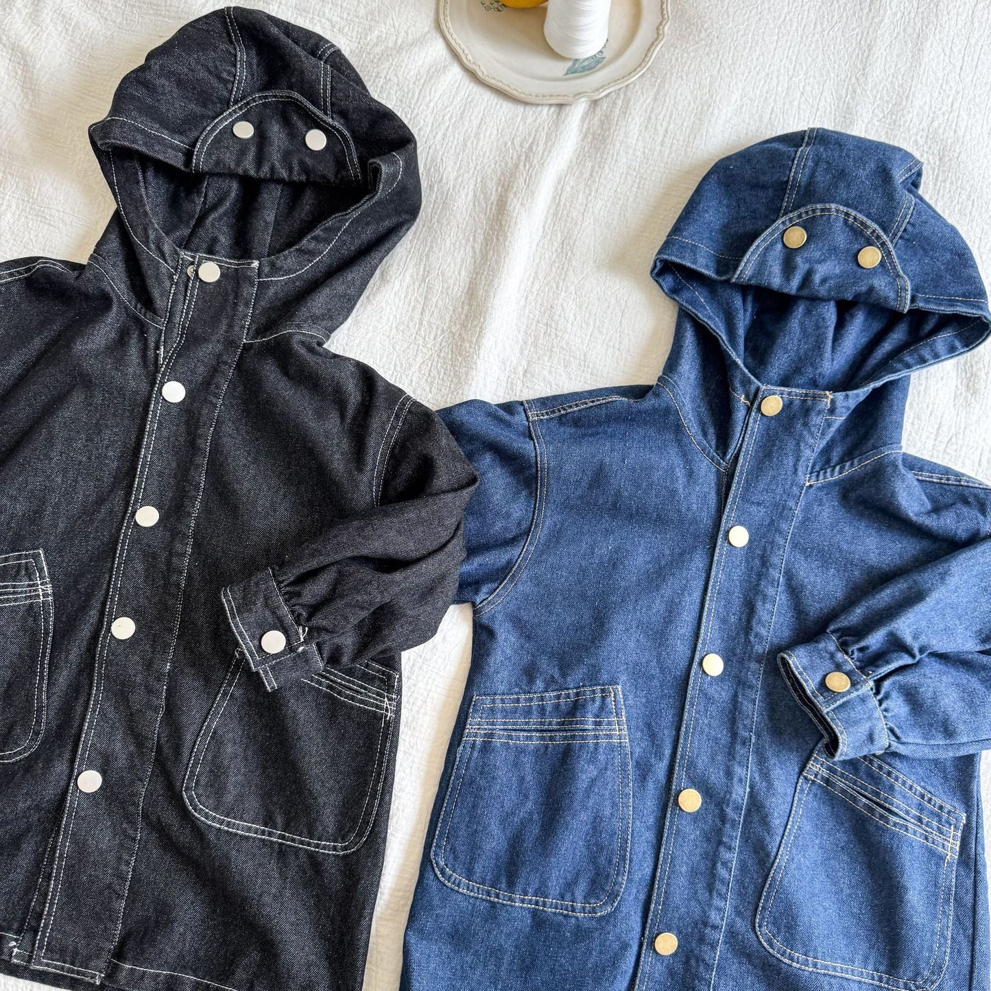 ロングコート デニムフーディアウタージャケットコート【mh0010484】