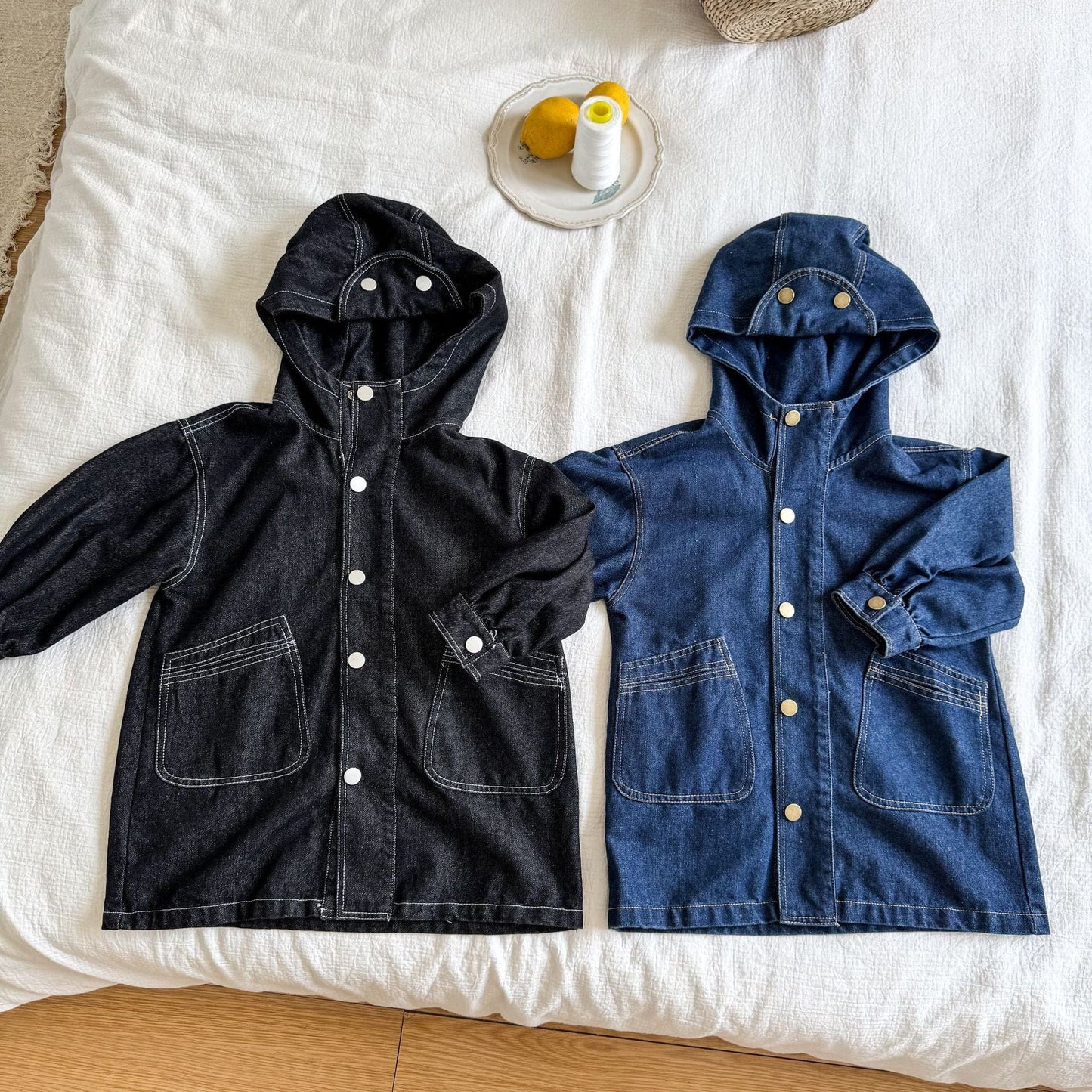 ロングコート デニムフーディアウタージャケットコート【mh0010484】