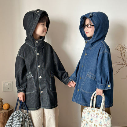 ロングコート デニムフーディアウタージャケットコート【mh0010484】