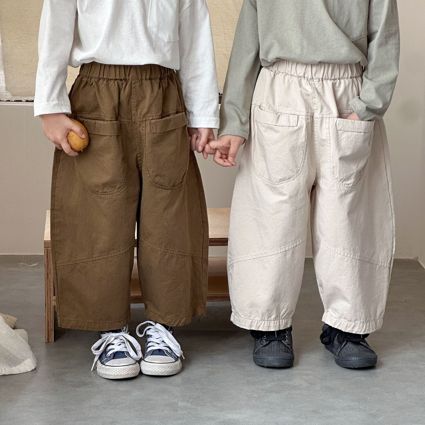 ロングパンツ・スウェットパンツ ポケットアクセントロングルーズパンツ【mh0010497】