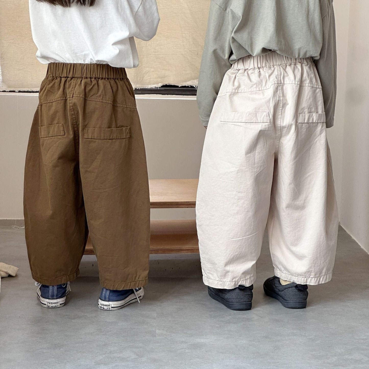 ロングパンツ・スウェットパンツ ポケットアクセントロングルーズパンツ【mh0010497】