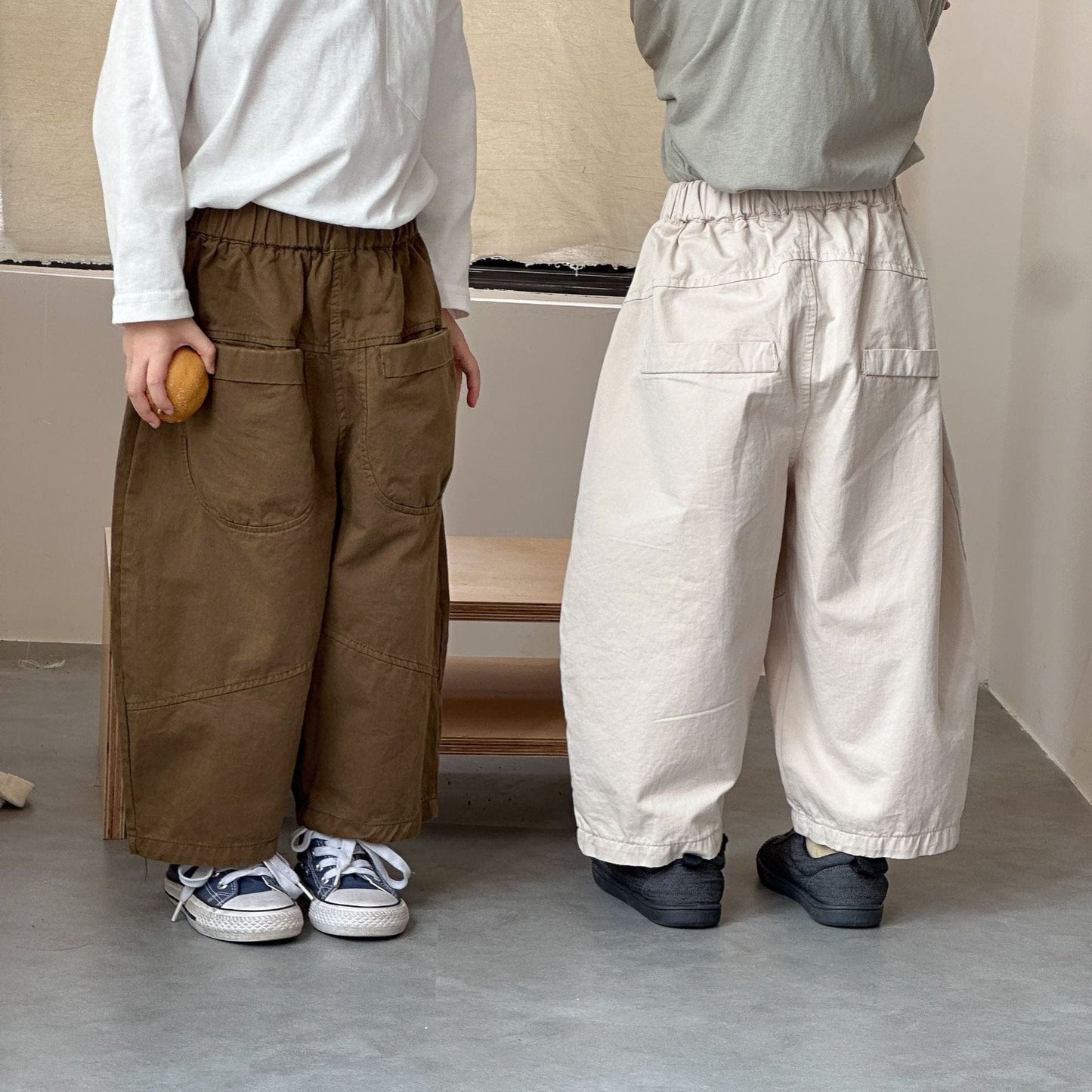 ロングパンツ・スウェットパンツ ポケットアクセントロングルーズパンツ【mh0010497】