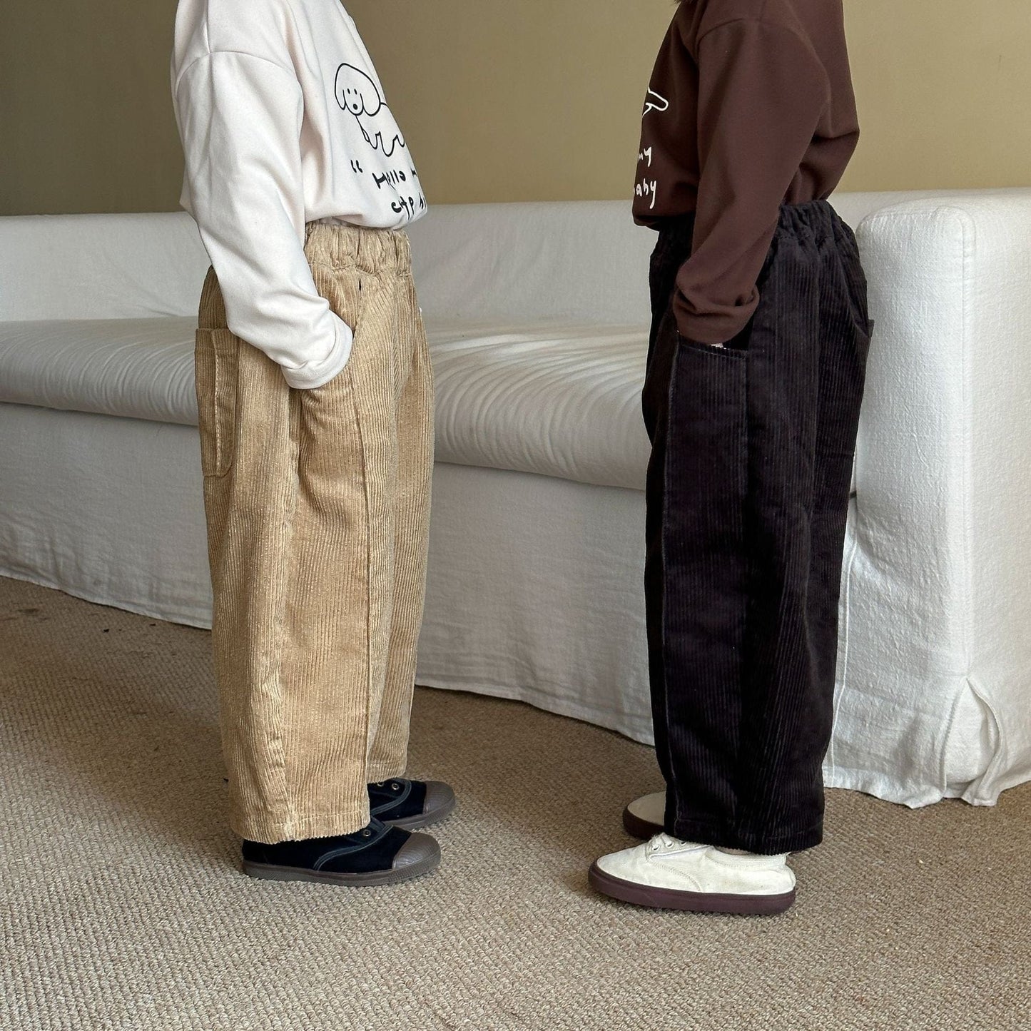 ロングパンツ・スウェットパンツ コーデュロイワイドルーズロングパンツ【mh0010499】