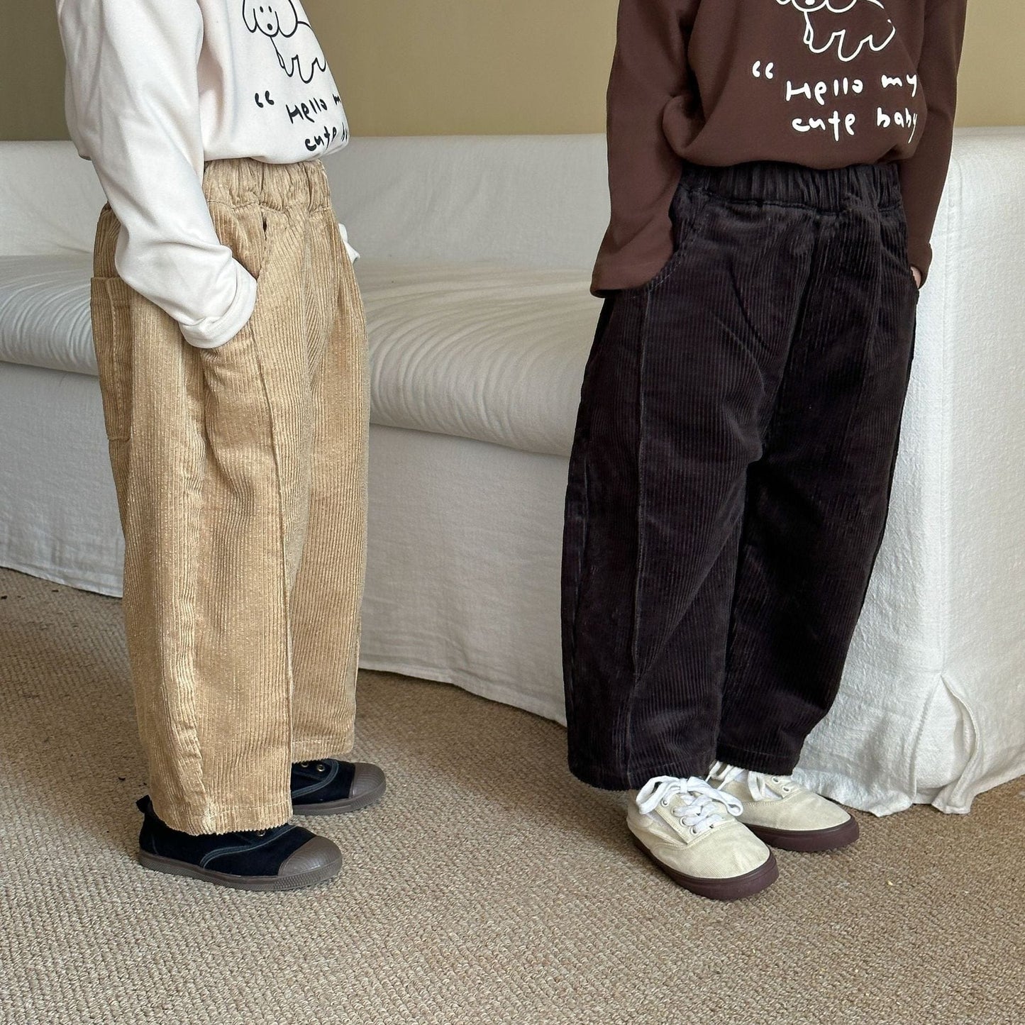 ロングパンツ・スウェットパンツ コーデュロイワイドルーズロングパンツ【mh0010499】