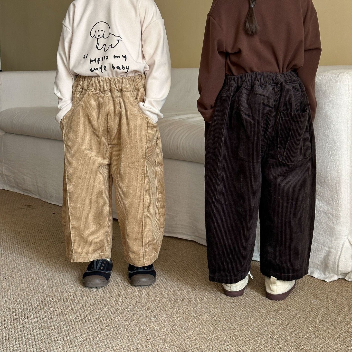 ロングパンツ・スウェットパンツ コーデュロイワイドルーズロングパンツ【mh0010499】