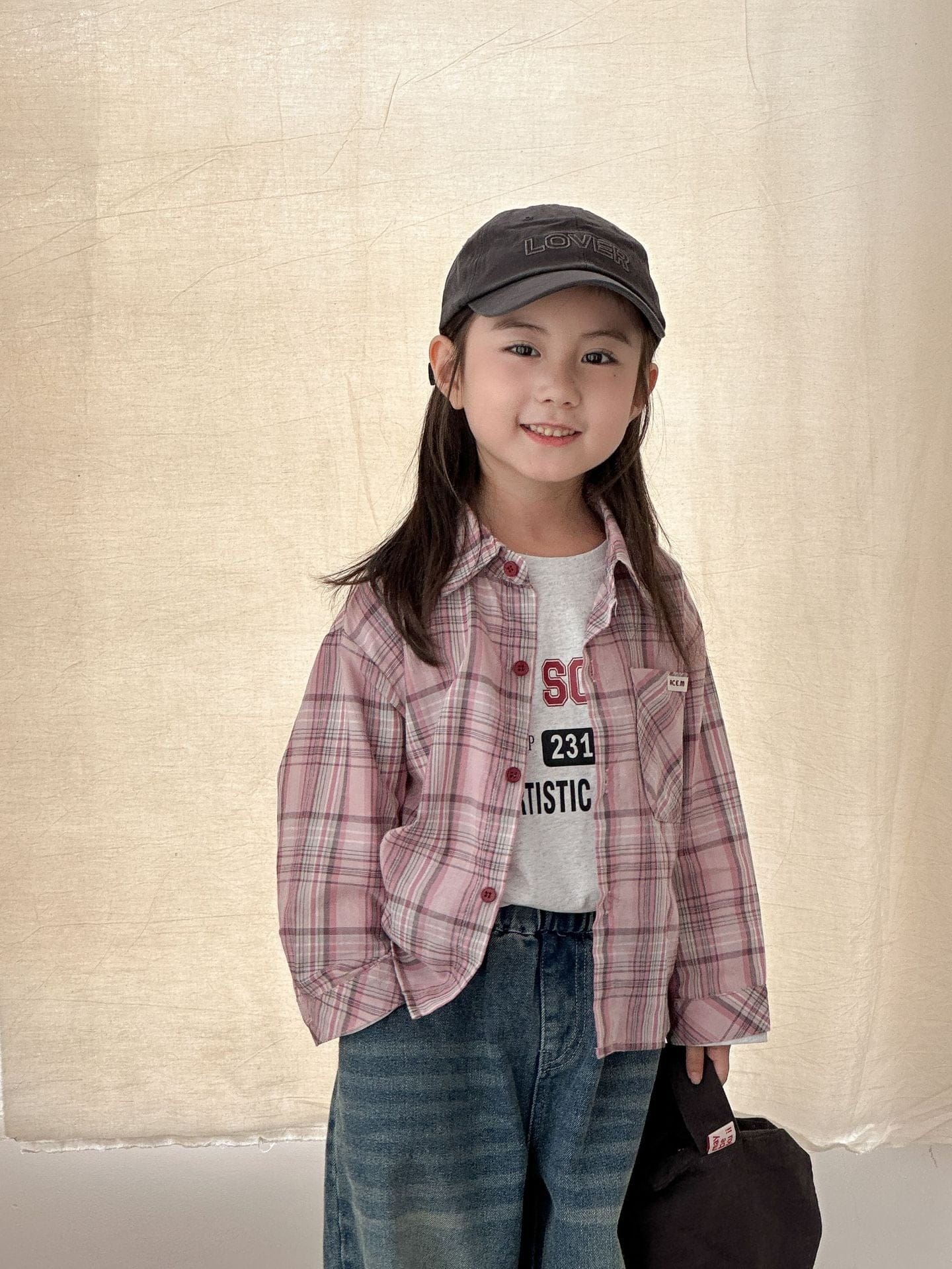 長袖シャツ・ブラウス ビッグチェック柄ルーズ長袖シャツ【mh0011237】