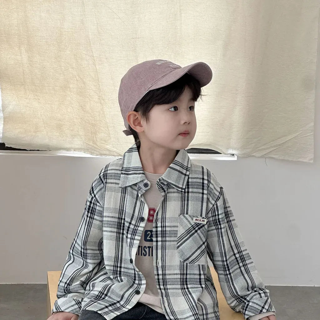 長袖シャツ・ブラウス ビッグチェック柄ルーズ長袖シャツ【mh0011237】