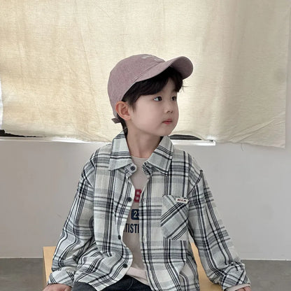 長袖シャツ・ブラウス ビッグチェック柄ルーズ長袖シャツ【mh0011237】