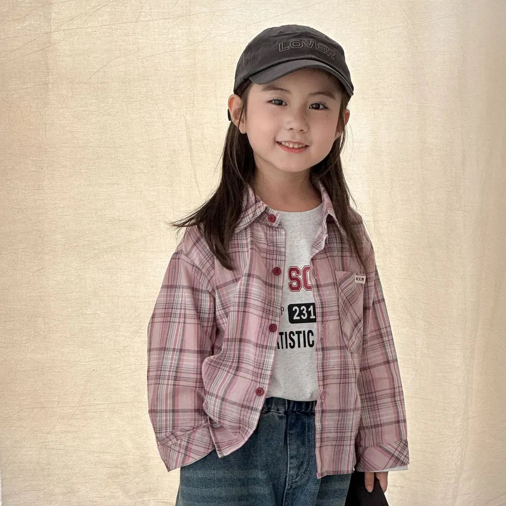 長袖シャツ・ブラウス ビッグチェック柄ルーズ長袖シャツ【mh0011237】