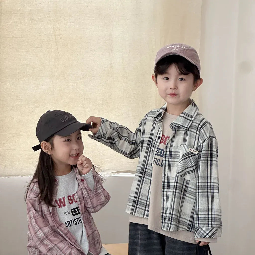 長袖シャツ・ブラウス ビッグチェック柄ルーズ長袖シャツ【mh0011237】