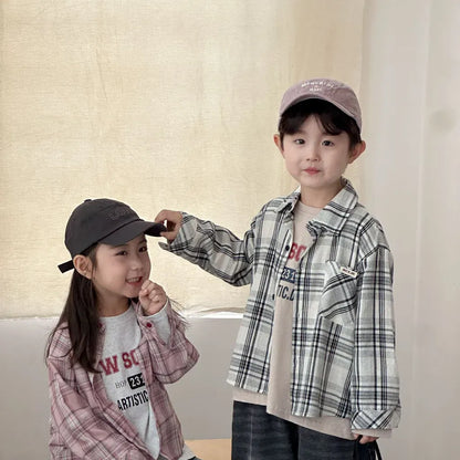 長袖シャツ・ブラウス ビッグチェック柄ルーズ長袖シャツ【mh0011237】