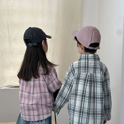 長袖シャツ・ブラウス ビッグチェック柄ルーズ長袖シャツ【mh0011237】