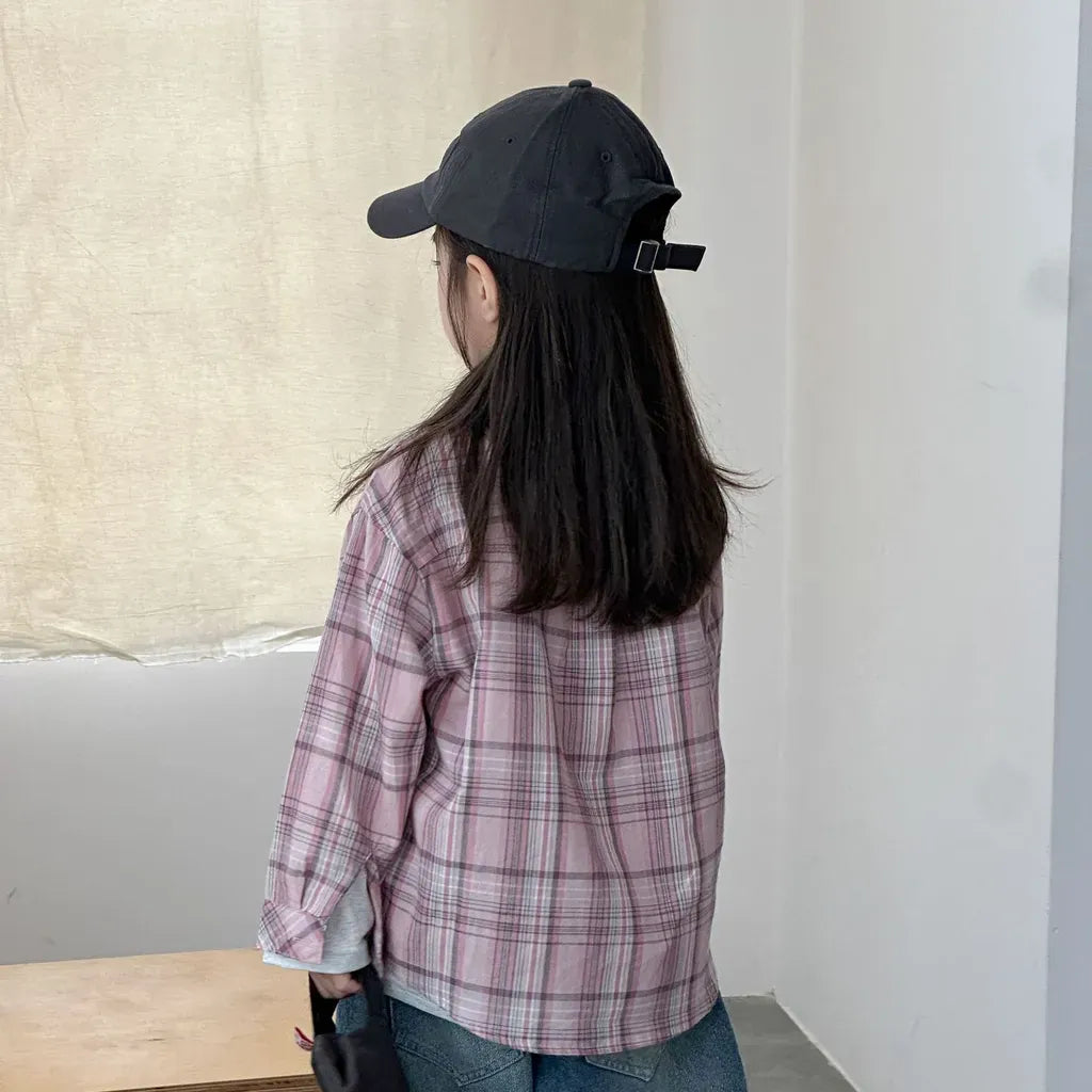 長袖シャツ・ブラウス ビッグチェック柄ルーズ長袖シャツ【mh0011237】