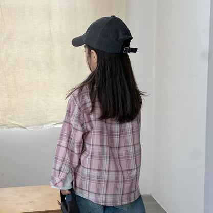 長袖シャツ・ブラウス ビッグチェック柄ルーズ長袖シャツ【mh0011237】