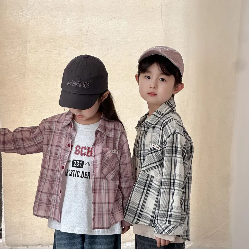 長袖シャツ・ブラウス ビッグチェック柄ルーズ長袖シャツ【mh0011237】