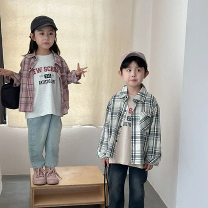 長袖シャツ・ブラウス ビッグチェック柄ルーズ長袖シャツ【mh0011237】