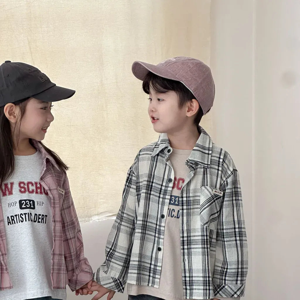 長袖シャツ・ブラウス ビッグチェック柄ルーズ長袖シャツ【mh0011237】