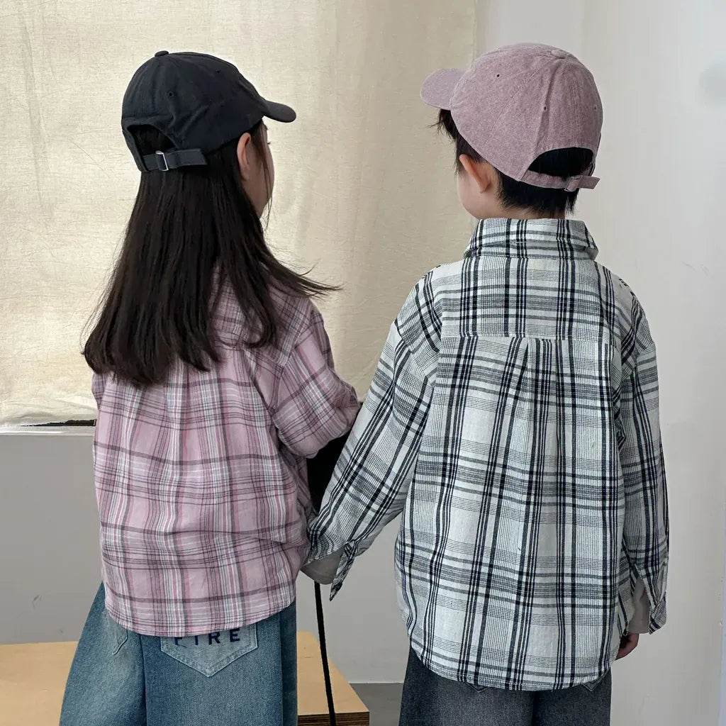 長袖シャツ・ブラウス ビッグチェック柄ルーズ長袖シャツ【mh0011237】