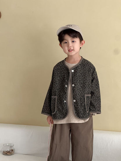 カーディガン・パーカー レオパードプリントコーデュロイカーディガン【mh0011238】