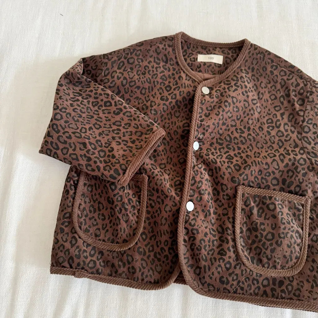 カーディガン・パーカー レオパードプリントコーデュロイカーディガン【mh0011238】