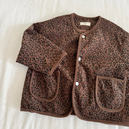 カーディガン・パーカー レオパードプリントコーデュロイカーディガン【mh0011238】