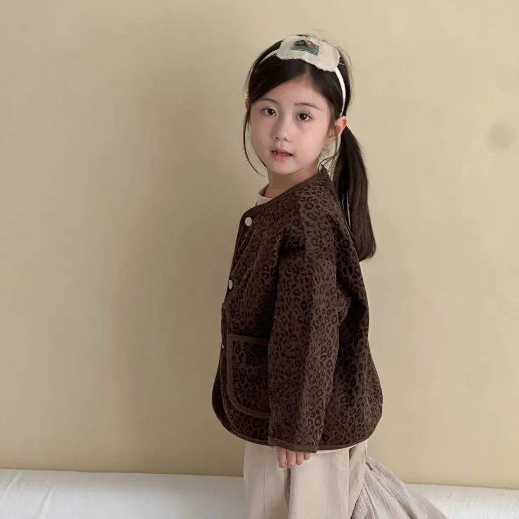 カーディガン・パーカー レオパードプリントコーデュロイカーディガン【mh0011238】