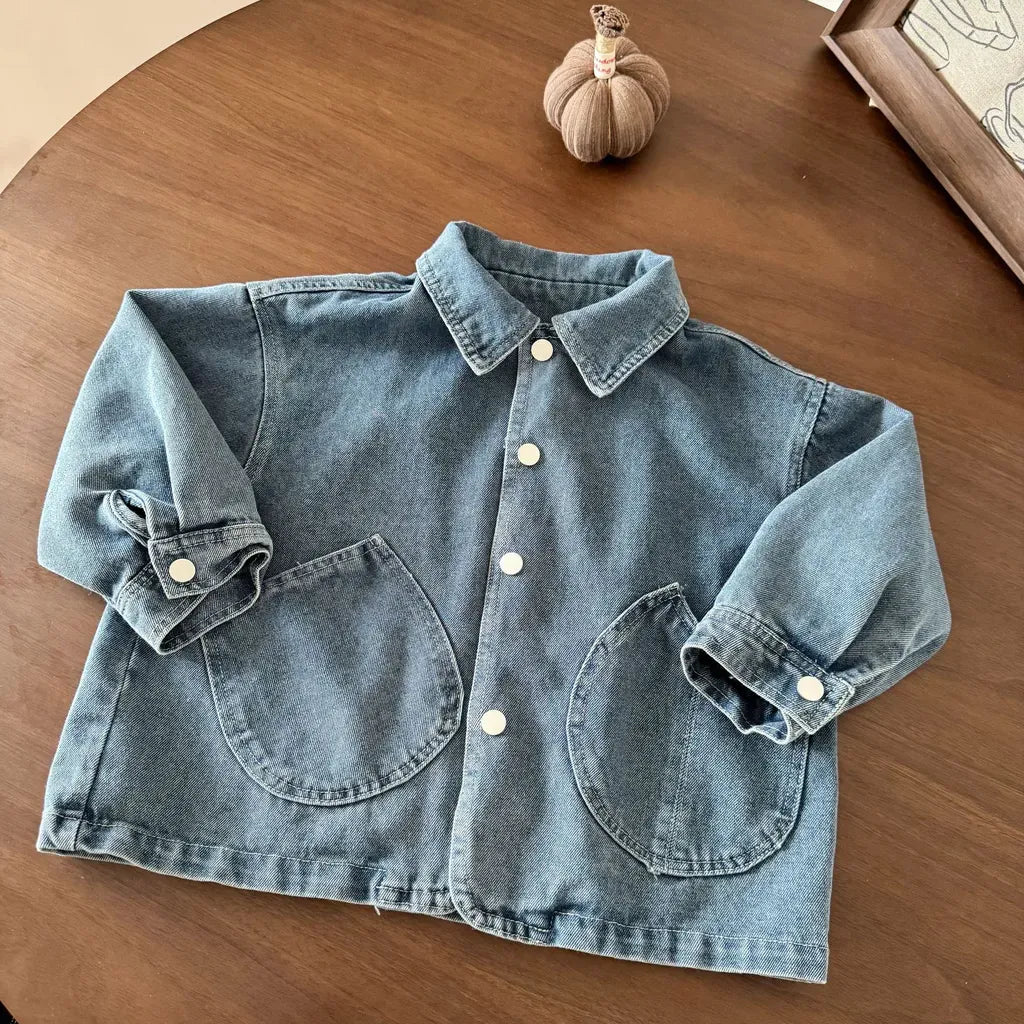 ショートコート・ジャケット・ジャンパー 丸ポケットステッチデニムジャケット【mh0011240】