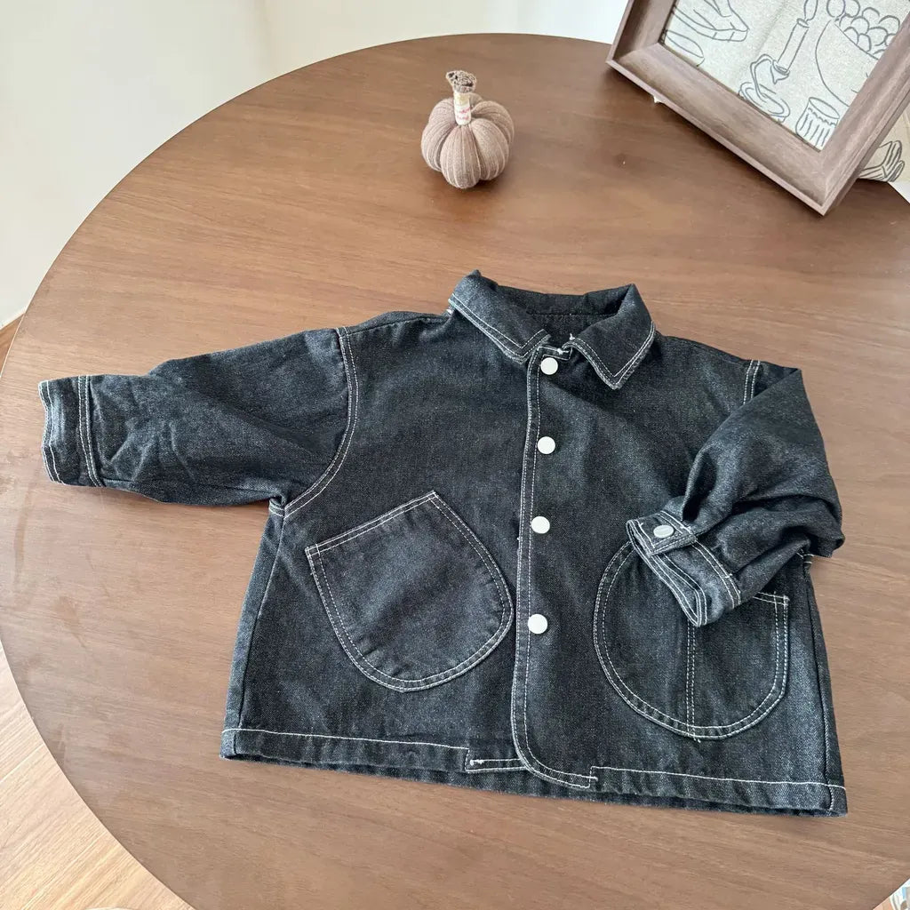 ショートコート・ジャケット・ジャンパー 丸ポケットステッチデニムジャケット【mh0011240】