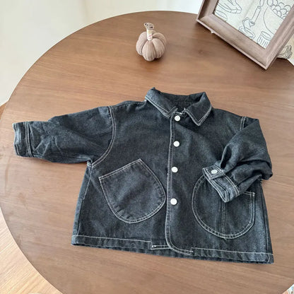 ショートコート・ジャケット・ジャンパー 丸ポケットステッチデニムジャケット【mh0011240】