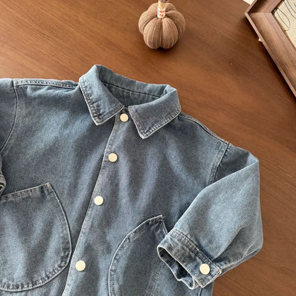 ショートコート・ジャケット・ジャンパー 丸ポケットステッチデニムジャケット【mh0011240】