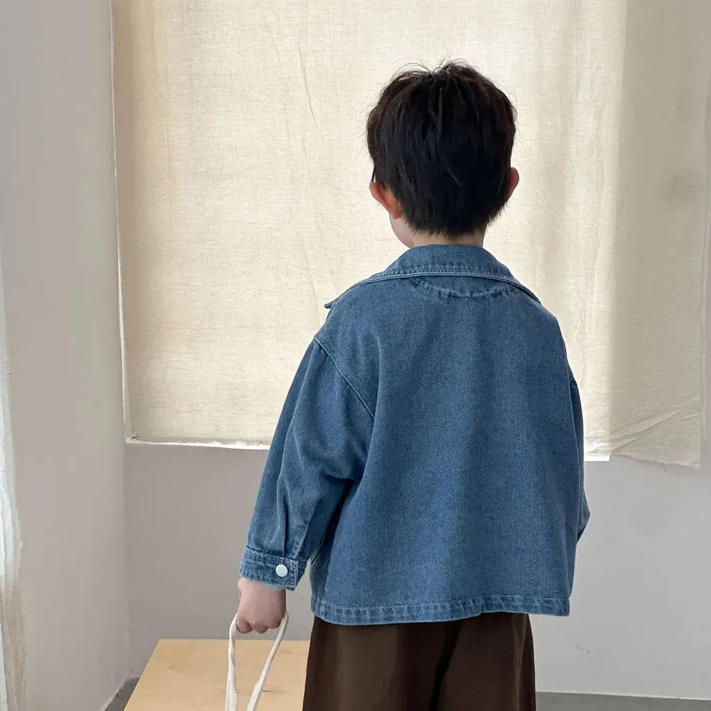 ショートコート・ジャケット・ジャンパー 丸ポケットステッチデニムジャケット【mh0011240】