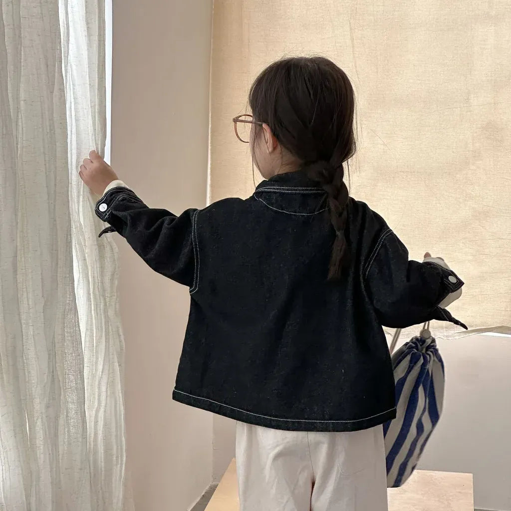 ショートコート・ジャケット・ジャンパー 丸ポケットステッチデニムジャケット【mh0011240】