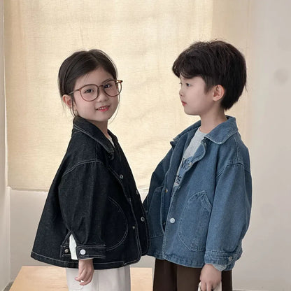 ショートコート・ジャケット・ジャンパー 丸ポケットステッチデニムジャケット【mh0011240】