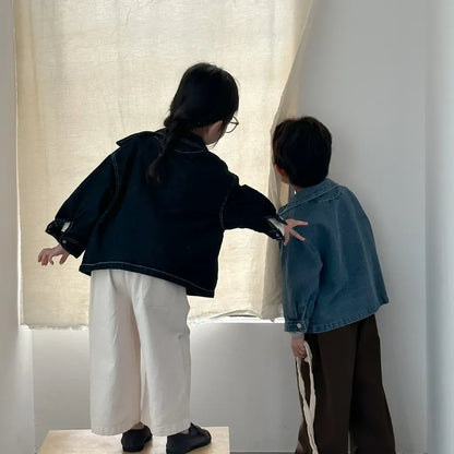 ショートコート・ジャケット・ジャンパー 丸ポケットステッチデニムジャケット【mh0011240】