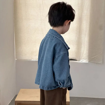 ショートコート・ジャケット・ジャンパー 丸ポケットステッチデニムジャケット【mh0011240】