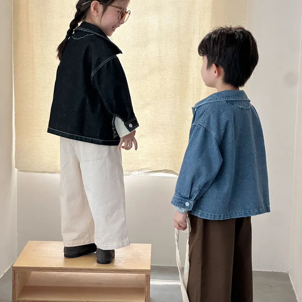 ショートコート・ジャケット・ジャンパー 丸ポケットステッチデニムジャケット【mh0011240】