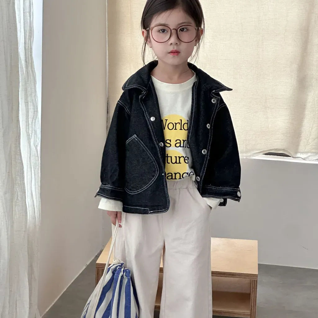 ショートコート・ジャケット・ジャンパー 丸ポケットステッチデニムジャケット【mh0011240】