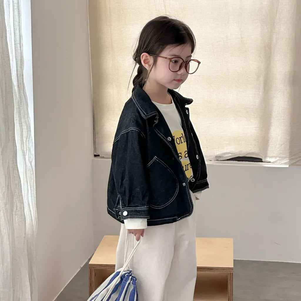 ショートコート・ジャケット・ジャンパー 丸ポケットステッチデニムジャケット【mh0011240】