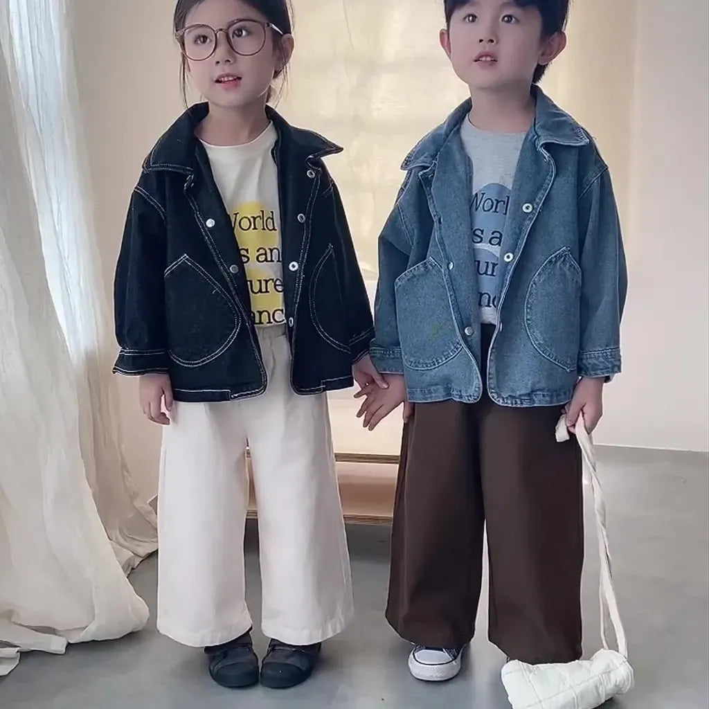 ショートコート・ジャケット・ジャンパー 丸ポケットステッチデニムジャケット【mh0011240】