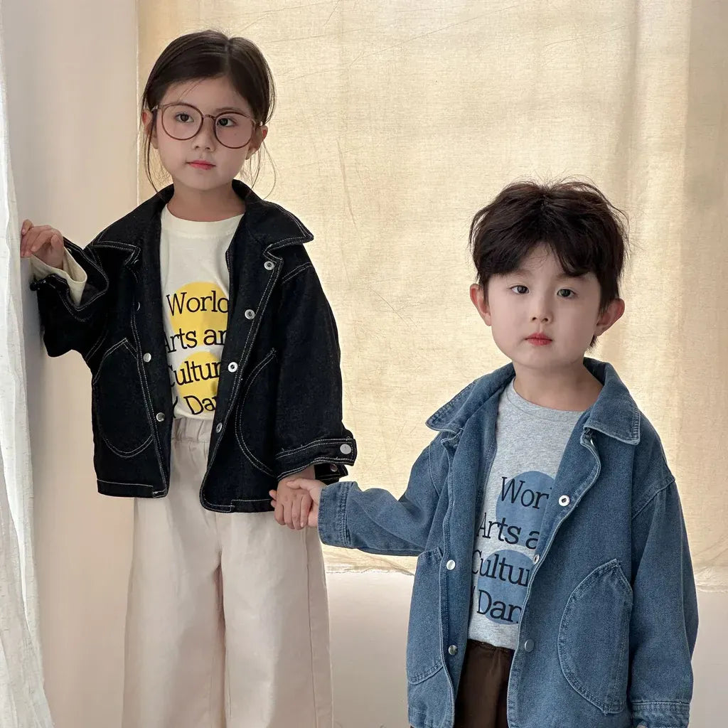 ショートコート・ジャケット・ジャンパー 丸ポケットステッチデニムジャケット【mh0011240】