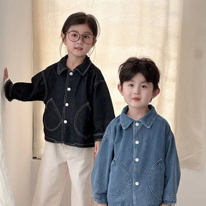 ショートコート・ジャケット・ジャンパー 丸ポケットステッチデニムジャケット【mh0011240】