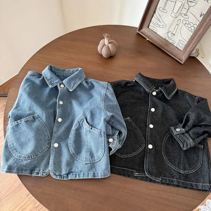 ショートコート・ジャケット・ジャンパー 丸ポケットステッチデニムジャケット【mh0011240】