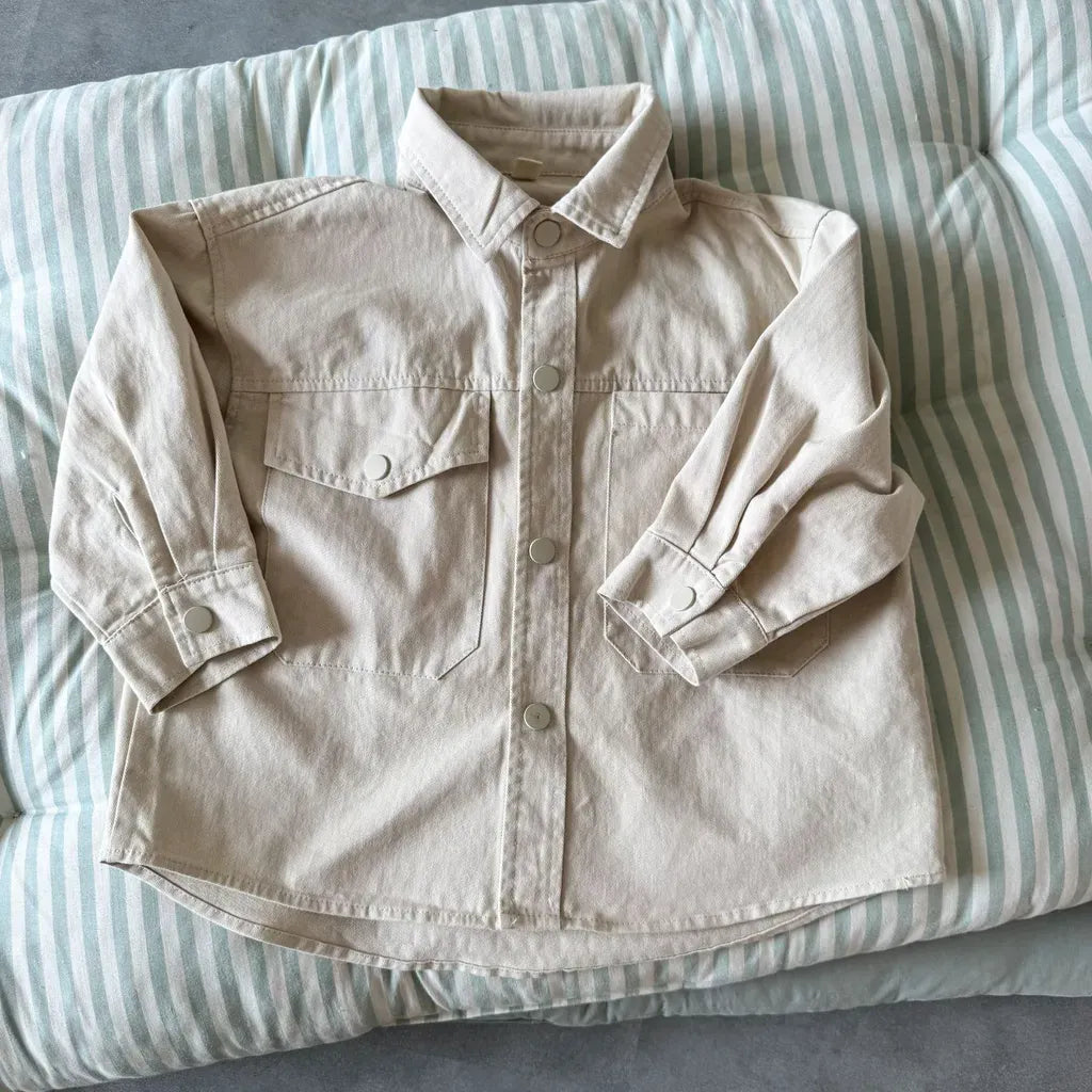 長袖シャツ・ブラウス ビッグポケットワーク長袖シャツジャケット【mh0011241】