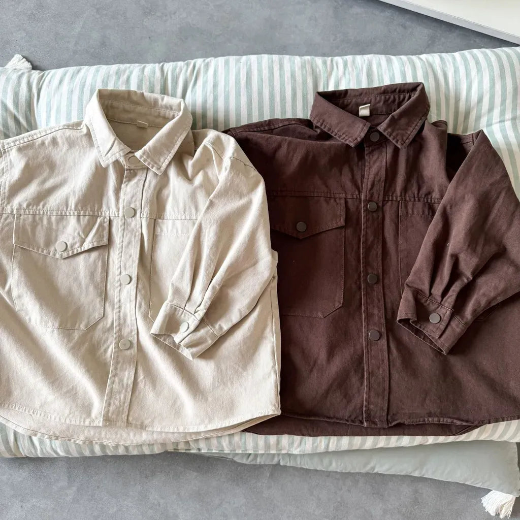 長袖シャツ・ブラウス ビッグポケットワーク長袖シャツジャケット【mh0011241】