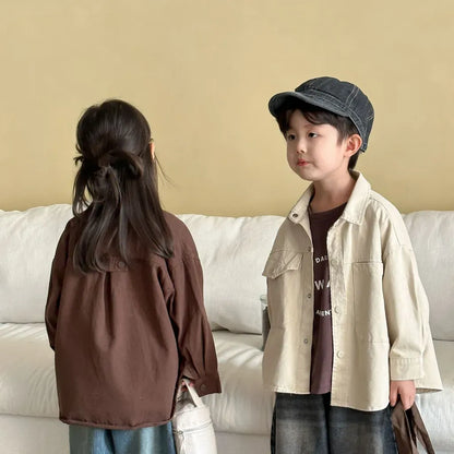 長袖シャツ・ブラウス ビッグポケットワーク長袖シャツジャケット【mh0011241】