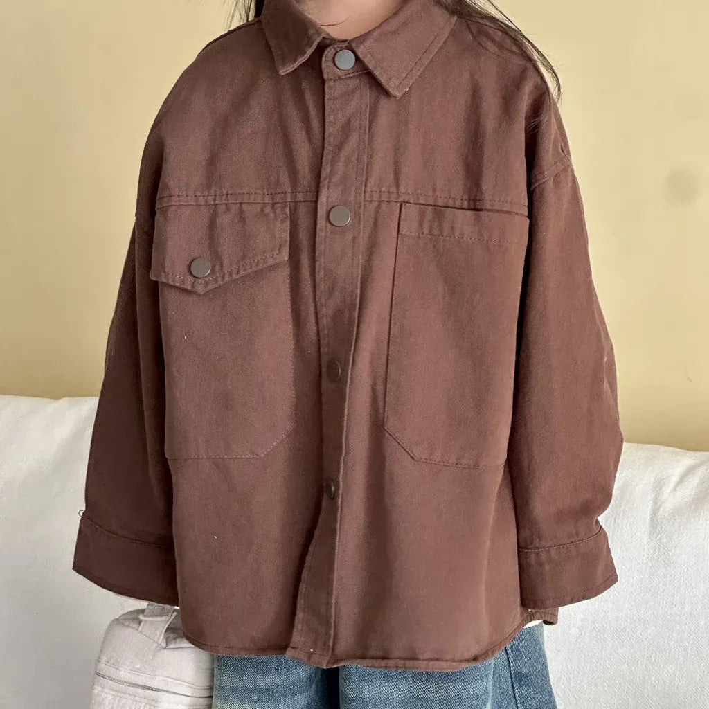 長袖シャツ・ブラウス ビッグポケットワーク長袖シャツジャケット【mh0011241】