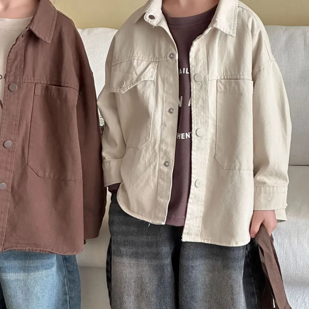 長袖シャツ・ブラウス ビッグポケットワーク長袖シャツジャケット【mh0011241】