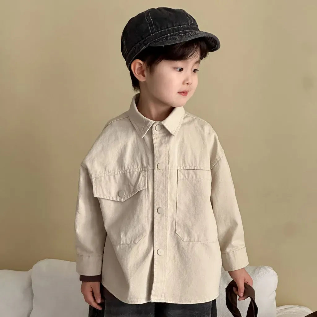 長袖シャツ・ブラウス ビッグポケットワーク長袖シャツジャケット【mh0011241】